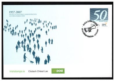 2007 Ireland 50th Anniversary of the IPA (Institute of Public Administration) Stamp An Post First Day Cover (FDC)