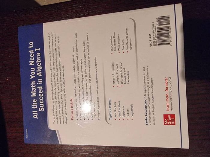 McGraw-Hill Education Algebra I Review and Workbook