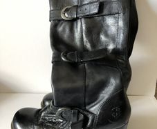 Dr. Martens Bellissa triple-buckle heeled boots size 6