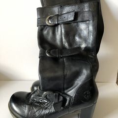 Dr. Martens Bellissa triple-buckle heeled boots size 6