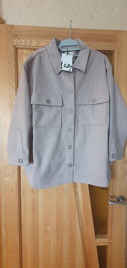"Isay" Nadya Shirt Jacket - Dark Sand