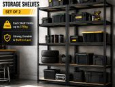 Storage Shelves Set of 2  Heavy Duty Garage Shelving 200 x 100 x 50cm