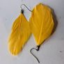 Boho Golden Feather Indie Style Earrings Image 6