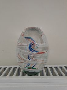 Vintage hand- blown art glass Paperweight