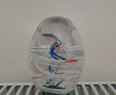 Vintage hand- blown art glass Paperweight
