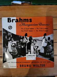 Brahms Hungarian Dances 7 inch EP Bruno Walter Philharmonic Symphony Orchestra Philips ABE 1002