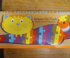 Wooden Alphabet Cat Jigsaw Puzzle