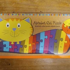 Wooden Alphabet Cat Jigsaw Puzzle
