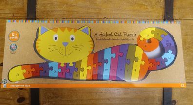 Wooden Alphabet Cat Jigsaw Puzzle