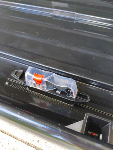 470L Halfords Exodus Roof Box (without bars) for hire.