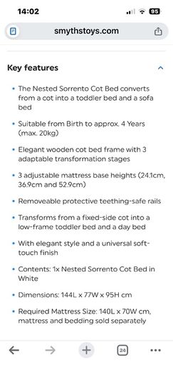 Nested Sorrento Cod Bed White