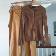Gant Wool Rich Cable Knit Cardigan Size Medium