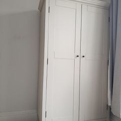 Laura Ashley White 2 Door Wardrobe Armoire  Excellent Condition