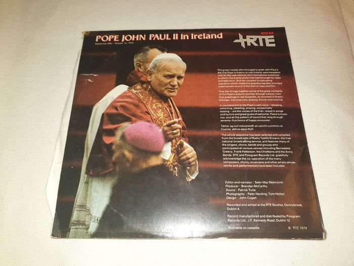 Pope John Paul II in Ireland on Vinyl For Sale Here