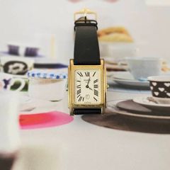 Vintage Swiss Made Edox Lady's Quartz Swiss Watch Gold Plated 1990s