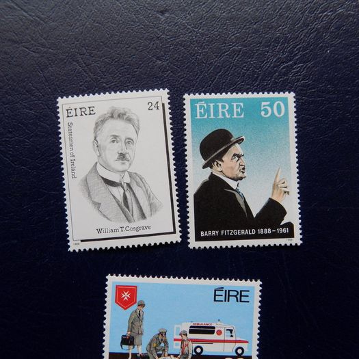 Ireland 1988.MNH.Anniversarys,Barry Fitzgerald.W.T.Cosgrave.Malta Ambulance Corps.
