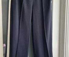 M&S black trousers with white side stripe and pockets Sz 10 (Short) - Bnwot - Rrp 34 (New)