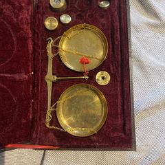 Vintage Jewelers pocket brass scale