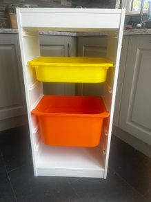 Trofast storage frame with 2 boxes