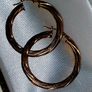 Pristine 9ct Gold 1.5" Twisted Rope Hoop Earrings Image 7