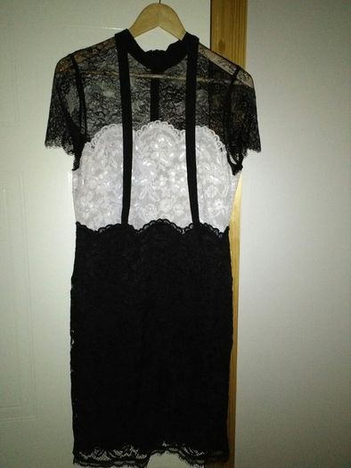 Beautiful black and white lace dress