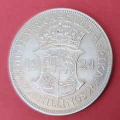 South Africa 1924  Half Crown George V Silver Coin