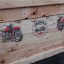 Rustic Indian Motorcycle wooden wall art plaque Image 3