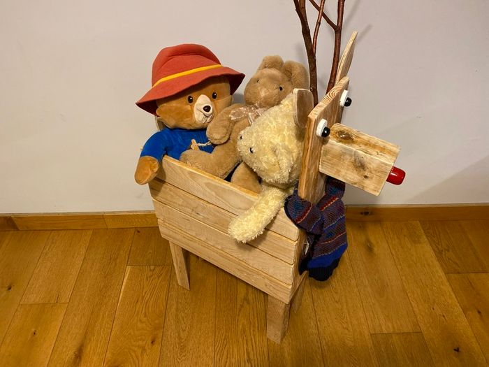 Rudolph. Apple Crate Christmas decoration