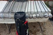 A Selection Of Golf Clubs.  All Left Handed Clubs