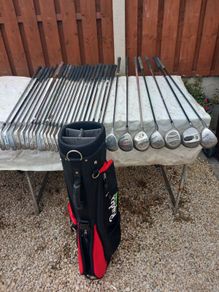 A Selection Of Golf Clubs.  All Left Handed Clubs