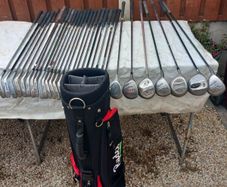 A Selection Of Golf Clubs.  All Left Handed Clubs