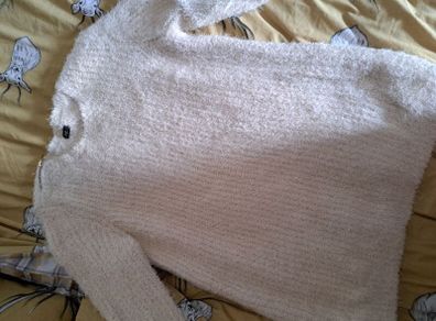 Cream fluffy cosy jumper