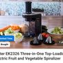AS NEW House/Home Clearance SALTER EK2326 Three-in-One Top-Loading Electric Fruit and Vegetable Spiralizer (carrots, butternut squash, cucumber, zucchini noodles, etc) Image 3