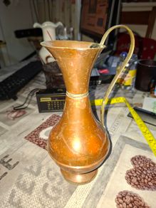 Beautiful Ewer Jug Made from Copper with a Brass Handle Postage Available