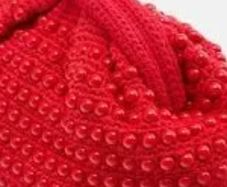 Zara Red Crocheted Bobble Bag