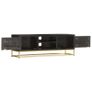 TV Cabinet Black and Gold 120x30x40 cm Solid Mango Wood Image 2