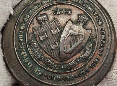 Ireland 1864 The Utilisation of Sewage and Land Reclamation Company Ireland Large Medal