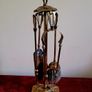 Art noveau brass firescreen & fireside set Image 2