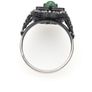 Vintage 900 Silver & Green Chalcedony Filigree Ring Image 7