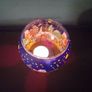 Christmas glass tea light holder Image 5