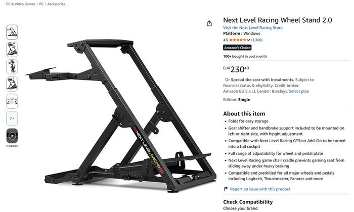 Steering Wheel Stand (Next Level Racing Wheel Stand)