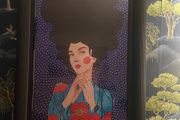 "Woman in a poppy dress" 93cmx53cm