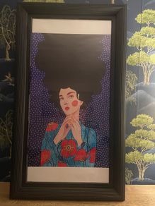 "Woman in a poppy dress" 93cmx53cm