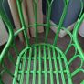 green rattan chair and cushion Image 2