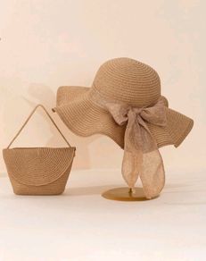 hat and cross body bag