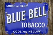 Original Vintage Blue Bell Tobacco enamel sign