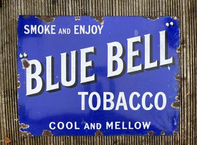 Original Vintage Blue Bell Tobacco enamel sign