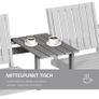 Outdoor Furniture Patio Wooden Tete a Tete Garden Bench Chair with Table Conversation Set Image 5