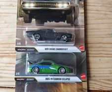 1/64 Hot Wheels Fast and Furious Chase, Set Of 3, Eclipse, Mazda Rx-7, Dodge Charger