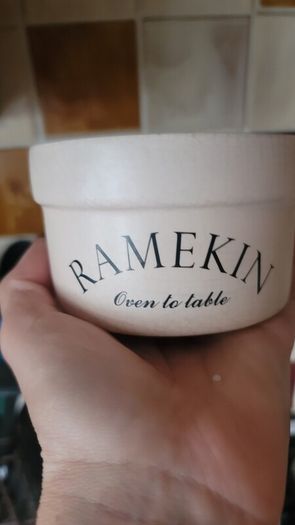 Cream Ceramic Ramekin Bowls x3